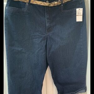 Gloria Vanderbilt dark blue capri sz 18 NWT
